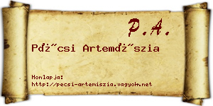 Pécsi Artemíszia névjegykártya